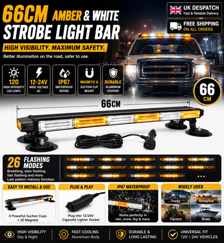 Roof light bar amber warning - roof,