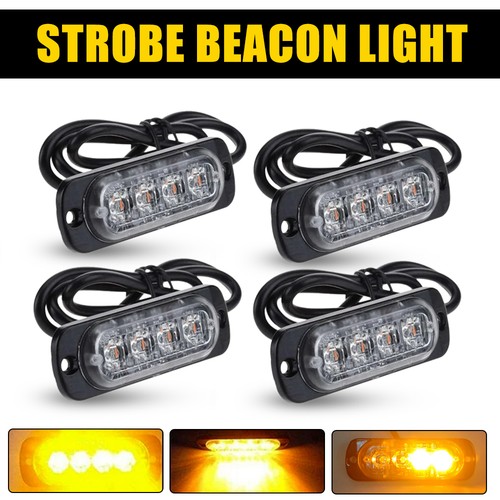 Yellow led grill strobe - yellow,