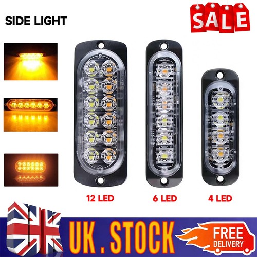 4pcs 12v 24v led amber - 4pcs,
